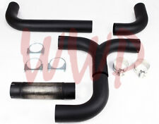 Stainless Steel Black 4 Universal T Pipe Kit Dual Smoker Exhaust Stack System