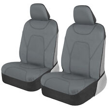 Waterproof Car Seat Covers Protectors Polyester Neoprene Front 2 Pack Solid Gray