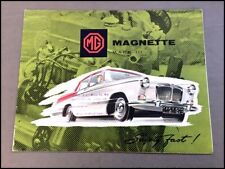 1959 Mg Magnette Mark Iii Vintage Dealer Original Car Sales Brochure Catalog