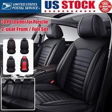 For Porsche Car Frontrear Seat Covers 3d Pu Leather Full Surround Cushions Mats