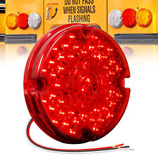 7 Round Red 47-led Tail Light For School Bus Transit Vehicles Refuse Hauler