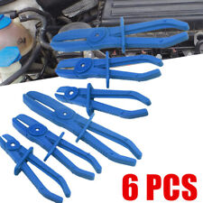 6pcs Blue Flexible Hose Clamp Set Clamping Pliers Radiator Brake Fuel Pipe Kit