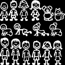 Set Of 16 Stick Family Group A Vinyl Decal Sticker Car Window Wall