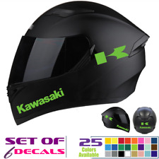 Helmet Decal 6-pieces Kit. For Kawasaki Motorcycle Vinyl Helmet Stickers