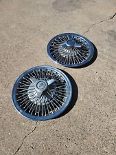 Pair Of 1964 1965 1966 Chevy Impala Chevelle Ii Wire Spoke Hubcaps Wheel Covers