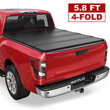5.75.8ft 4 Fold Hard Truck Bed Tonneau Cover For 2017-2023 Nissan Titannon-xd