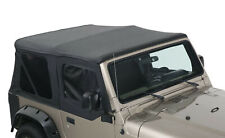 Front Rear Soft Top Upper Skins Diamond Black For 97-06 Jeep Wrangler Tj 2 Dr