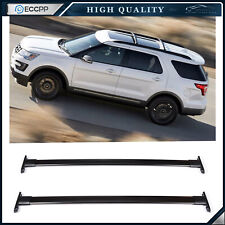 For 2011-2015 Ford Explorer Aluminum Top Roof Rack Cross Bars Carrier Black