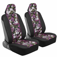 Front Car Seat Covers Set Catalina Floral Sideless Leatherette Auto Truck Suv