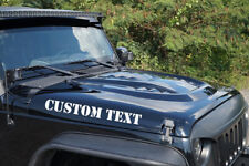 Custom Text Decals Fits Jeep Wrangler Hood Decal Lettering Set Of 2 Stickers