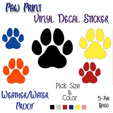 Dog Paw Print Cat Silhoutte Vinyl Decal Car Tumbler Sticker