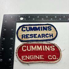 Vintage C 1960s 2 Patches Cummins Research Cummins Engine Co Diesel O39a