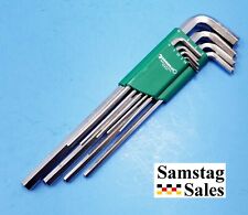 Stahlwille 107659 Long Metric Hex Key Wrench Set Of 9 Nickel Plated - Promo