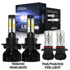 For Dodge Nitro 2007 2008 2009 - 6500k Combo Led Headlight Fog Light Bulbs Kit