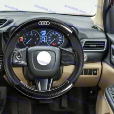 Quality Leather Carbon Fiber Style 15 Car Steering Wheel Cover For All Audi New