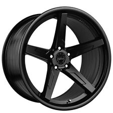 19x9.5 Vertini Wheels Rfs1.7 Satin Black With Gloss Black Lip Flow Formed Rims