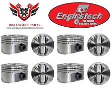 Chevy Chevrolet 350 5.7 Hypereutectic Enginetech Dish Top Pistons 8 96 - 02