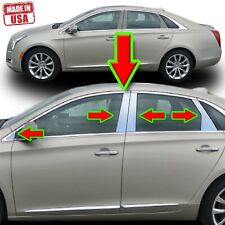 Chrome Pillar Trim For Cadillac Xts 13-19 8pc Set Door Cover Mirrored Post