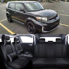 For Scion Xb 04-15 Leather Car Seat Cover 5 Seat Front Rear Set Cushion Black A