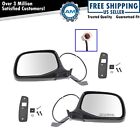 Power Side View Mirrors Chrome Black Left Right Pair Set For F-series Truck