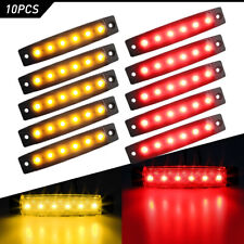 Amberred Smoked Strip Led Running Light For Trailer Signal Light Waterproof Us