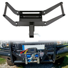 Foldable Winch Mounting Plate Brackets Cradle For 2 Hitch Receiver Truck 4wd