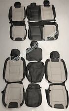 2015-20 Ford F150 Supercrew Xlt Black Gray Limited Leather Seat Covers Upgrade