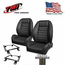 Tmi Pro Series Bucket Seats White Stitch For Chevelle Wfactory Bench -in Stock