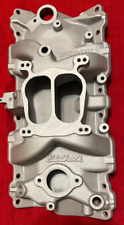 Nice Used Edelbrock Aluminum Intake Manifold 2101 Chevy 283 327 350 400 1955-86