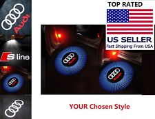 For Audi Door Logo Lights Led Laser Ghost Shadow Projector Courtesy S3 6 R8 Q7 A