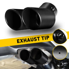 2.5 Auto Car Black Muffler Rear Tip Exhaust Pipe Stainless Steel Tail Throat Ea