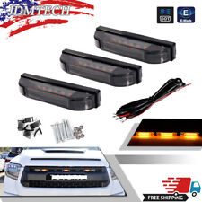Set Smoked Amber Led Grille Running Light Kit For 2014-21 Tundra Wtrd Pro Grill