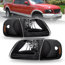 Black Headlightscorner Signal Lamps For 1997-2003 Ford F150 Expedition 97-03
