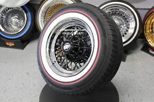 New 15 30 Spoke 5 Lug Wire Spoke Wheels Vogue Whitewall Redline Tires Set 4