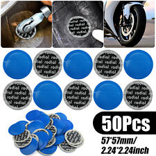 50pcsset 57mm 2.24inch Round Radial Car Tire Repair Tyre Rubber Patches Kit Us