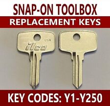 Snap-on Toolbox Keys Tool Box Replacement Keys Cut To Code Y1-y250