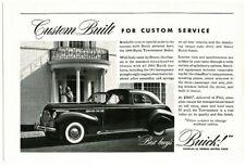 1940 Buick Townmaster Sedan Chauffer Driven Vintage Print Ad