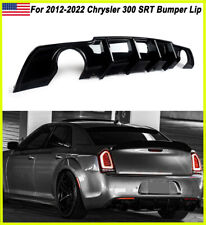 For 2012-2022 Chrysler 300 Srt Bumper Lip Gloss Black Dual Exhaust Rear Diffuser