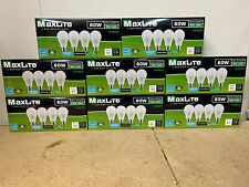 Lot Of 32 Maxlite Led Light Bulbs 8w 60 Watt A19 Daylight 5000k Dimmable
