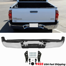 Complete Rear Step Bumper Assembly Chrome For 2005-2015 Toyota Tacoma Pickup