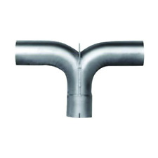 Fortpro Universal Y Exhaust Pipe W Divider Plate 5 X 25 W X 14 L