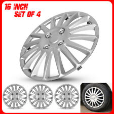 16 Set Of 4 Wheel Covers Snap On Full Hub Caps Fit R16 Tire Steel Rim Silver