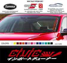 20 Jdm Kanji Honda Civic Car Sticker Windshield Windscreen Banner Mugen Decal