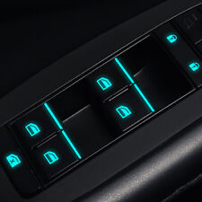 Universal Blue Luminous Car Interior Window Door Switch Sticker Car Accessories
