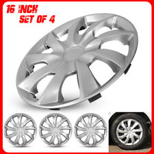 16 Set Of 4 Silver Wheel Covers Snap On Full Hub Caps Fit R16 Tire Steel Rim