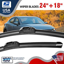 2418 Windshield Wiper Blades Premium Hybrid Rubber J-hook Front Leftright Us