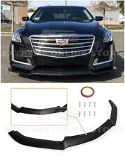 For 14-19 Cadillac Cts V-style Primer Black Front Bumper Lower Lip Splitter