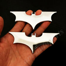 2pcs Metal Chrome Batman Dark Knight Mask Car Trunk Emblem Badge Decal Sticker