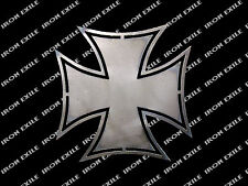 Iron Cross 2 Hot Rod Motorcycle Biker Rat Rod Wwii Emblem Badge Metal Gusset