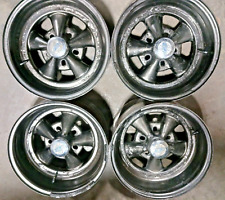 15 Cragar Ss Vintage Staggered Wheels Caps Set Of 4 Unilug Bolt Pattern